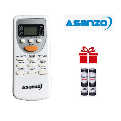 Điều khiển điều hòa asanzo , Remote máy lạnh asanzo dòng 1 và 2 chiều  hàng chuẩn , Tặng pin !