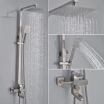 Bộ Vòi Hoa Sen Tắm Đứng Vuông Nóng Lạnh Schmidt Full Inox 304 Thiết Kế Kiểu Dáng Hiện Đại - Hàng Chính Hãng — ảnh 2