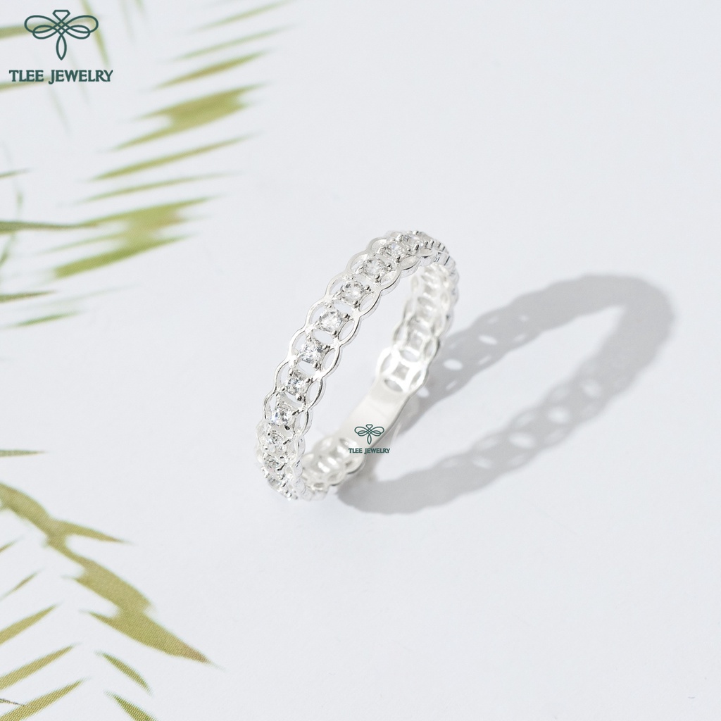 Nhẫn bạc nữ TLEE kim tiền tài lộc nạm đá cao cấp TLEE JEWELRY A0237