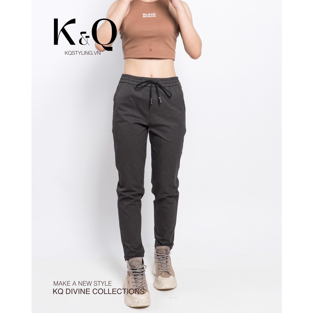 Ảnh Quần ống suông KQSTYLING kaki co giãn cao cấp xám tiêu 2