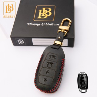 Bao Da Chìa Khóa Ô TÔ HYUNDAI Accent 21-24, Elantra 2022 -2024(4 nút) Da Bò Thật Cao cấp Bảo hành 2 năm về da