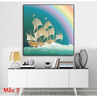 Tranh Treo Tường Mừng Khai Trương - Thuận Buồm Xuôi Gió Laminate Tráng Gương