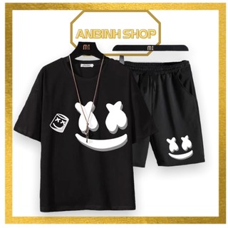 [HỎA TỐC] Đồ bộ mặc nhà, Đồ bộ nam tập gym in hình mặt cười siêu Hot chất vải thun lạnh thoáng mát co dãn tốt từ ABNK