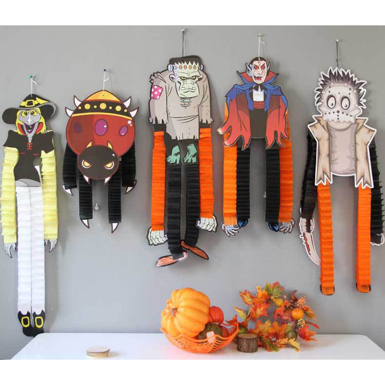 Trang trí Halloween - zoombie giấy xếp hình đẹp Ma cà rồng, Phù thủy, ông già