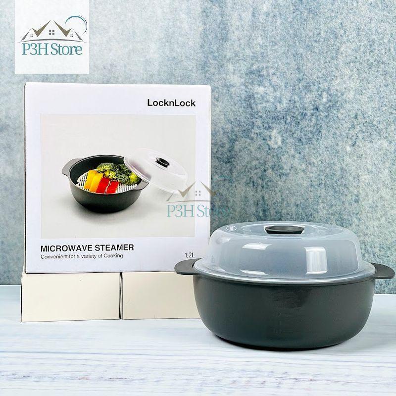 Nồi hấp trong lò vi sóng Lock&Lock Microwave Steamer dung tích 1.2L LMW123 P3HStore Shopee