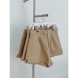LOOK BASIC - Quần short nữ basic đơn giản form chử A lưng cao - nâu