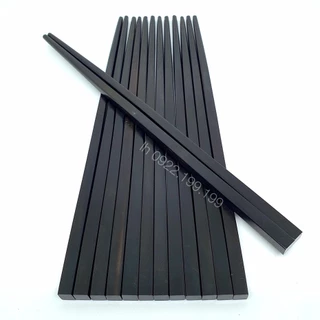Đũa ăn gỗ Mun sừng đầu Vuông trơn cao cấp - mun sừng chuẩn 100%