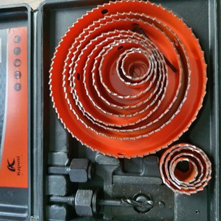 Bộ mũi khoan khoét lỗ thạch cao, lỗ gỗ hãng Kapusi 8 chi tiết (K-3681) và 16chi tiết (K-3683)