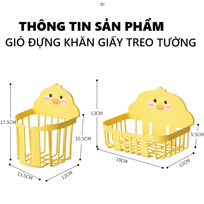 Giỏ Đựng Giấy Vệ Sinh Dán Tường, Kệ Để Giấy Vệ Sinh Phòng Tắm Tiện Lợi