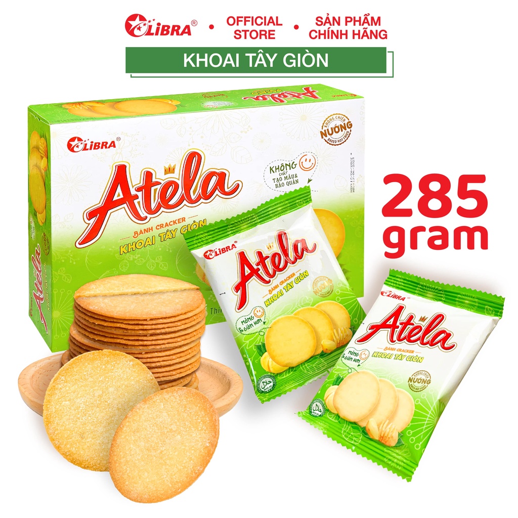 Bánh quy khoai tây cracker LIBRA đồ ăn vặt dinh dưỡng snack potato mặn ...