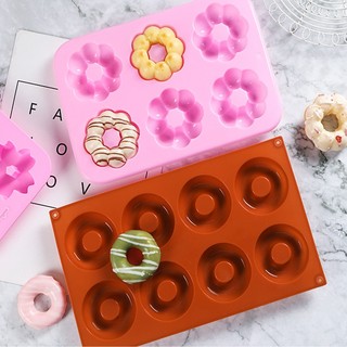 Khuôn Silicone Làm Bánh Ngọt Donut Socola Mousse - Khuôn Bánh Rán Vòng Fondant Trang Trí Bánh Nướng Bánh
