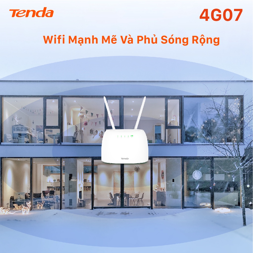 Ảnh Bộ Phát WiFi Tenda 4G07 Chuẩn AC 1200Mpbs Dùng Sim 4G/3G Dùng Cho Ôto Và Nơi Không Có Internet 4