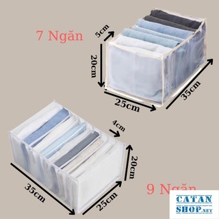 Túi Vải Lưới Đựng Quần Áo, Đồ Lót, Phụ Kiện Chia Ngăn Gấp Gọn 7 Ngăn/ 9 Ngăn GD613-KhayLuoi
