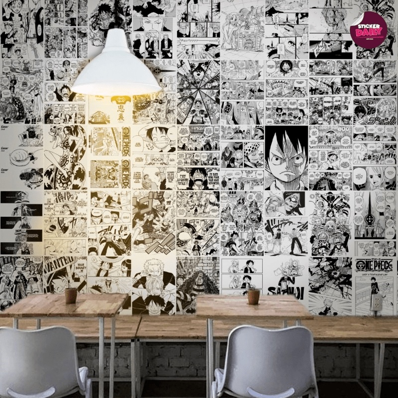 100 Tờ Giấy Dán Tường Anime Có Keo MangaWall Truyện Tranh Poster Hình Anime OnePiece By AnimeX