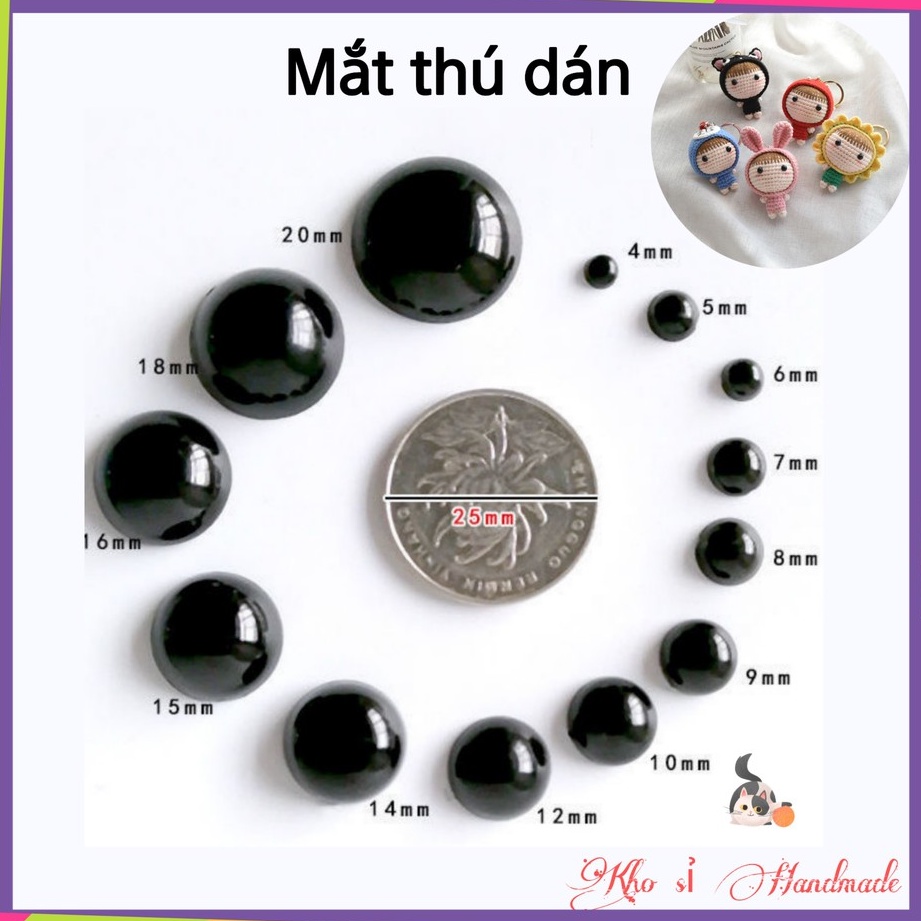 Mắt thú dán đủ size (1 gói/10 đôi) | Shopee Việt Nam