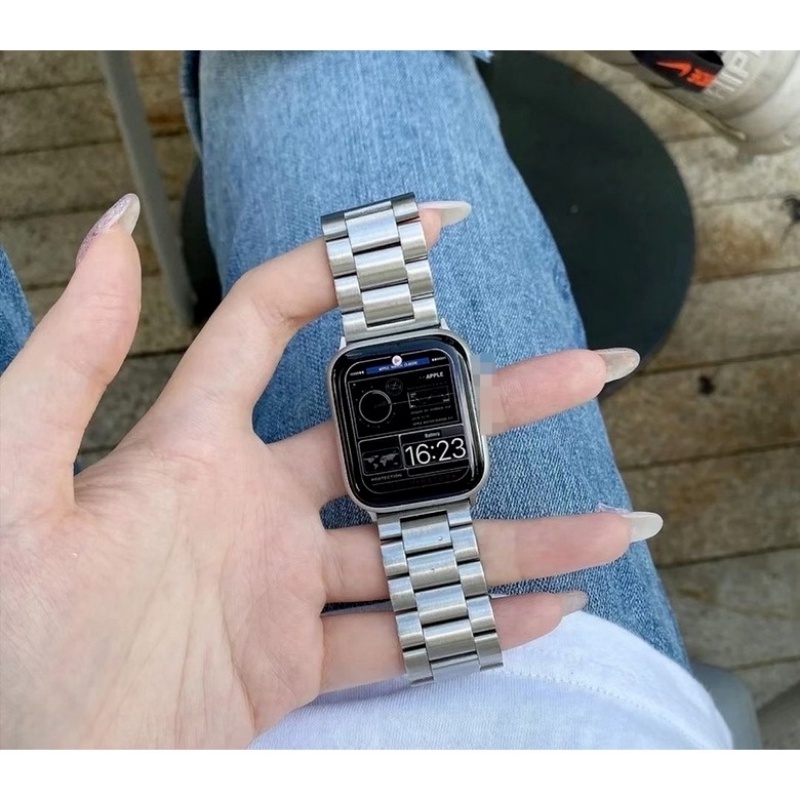 Dây đeo kim loại cho Apple watch 46MM Ultra 8 7 49mm 45mm 44mm 42mm 41mm thép không gỉ thông minh dây đeo cổ tay cho iwatch series 10 9 SE 6 5 4 3 SE 38mm 40mm