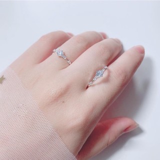 nhẫn nữ jena Snow Princess , đính đá cao cấp - jane sliver