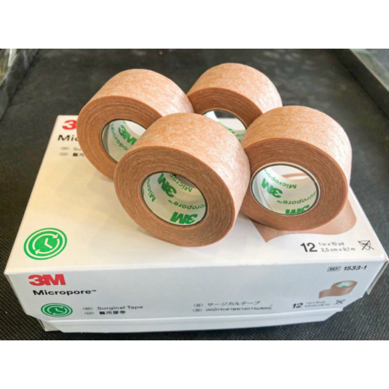 3M MICROPORE] Băng keo giấy y tế màu nâu kích thước 2.5cmx9.1m (chính hãng  3M - Mỹ) | Shopee Việt Nam