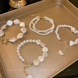 1 Vòng Đeo Tay Ngọc Trai Hình Chữ T Thời Trang