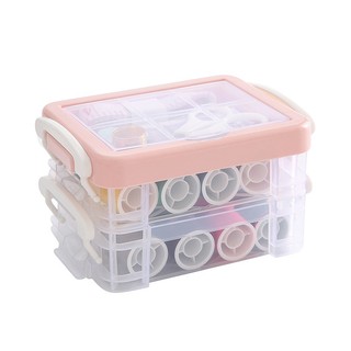 Bộ Hộp Kim Chỉ May Vá Đầy Đủ Gia Đình tiện lợi, đầy đủ các phụ kiện như Kim Khâu, Chỉ, Kéo, Thước Dây OKAMAS