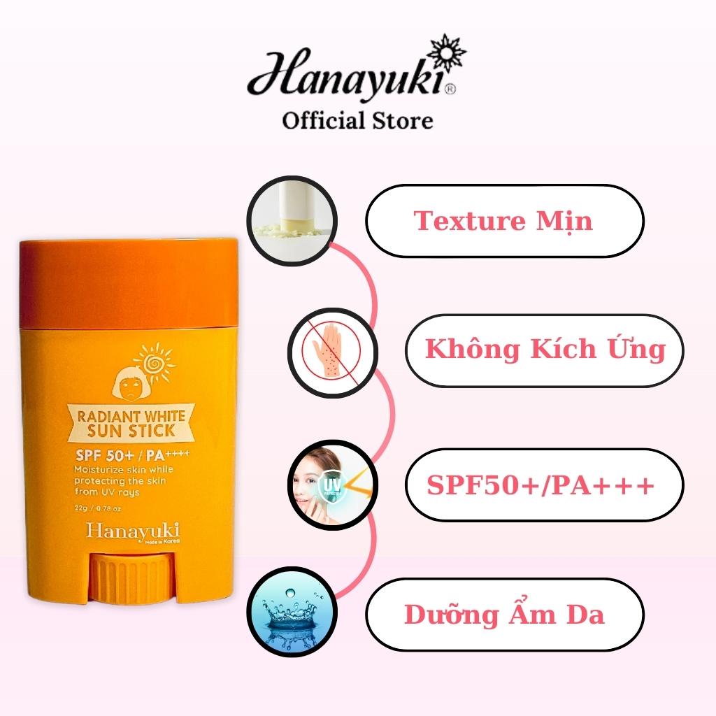 Ảnh Kem Chống Nắng Hanayuki Dưỡng Trắng Kiềm Dầu Nâng Tông SPF 50+/PA++++, Sáp Chống Nắng Bảo Vệ Da Hanayuki Chính Hãng 22g 2