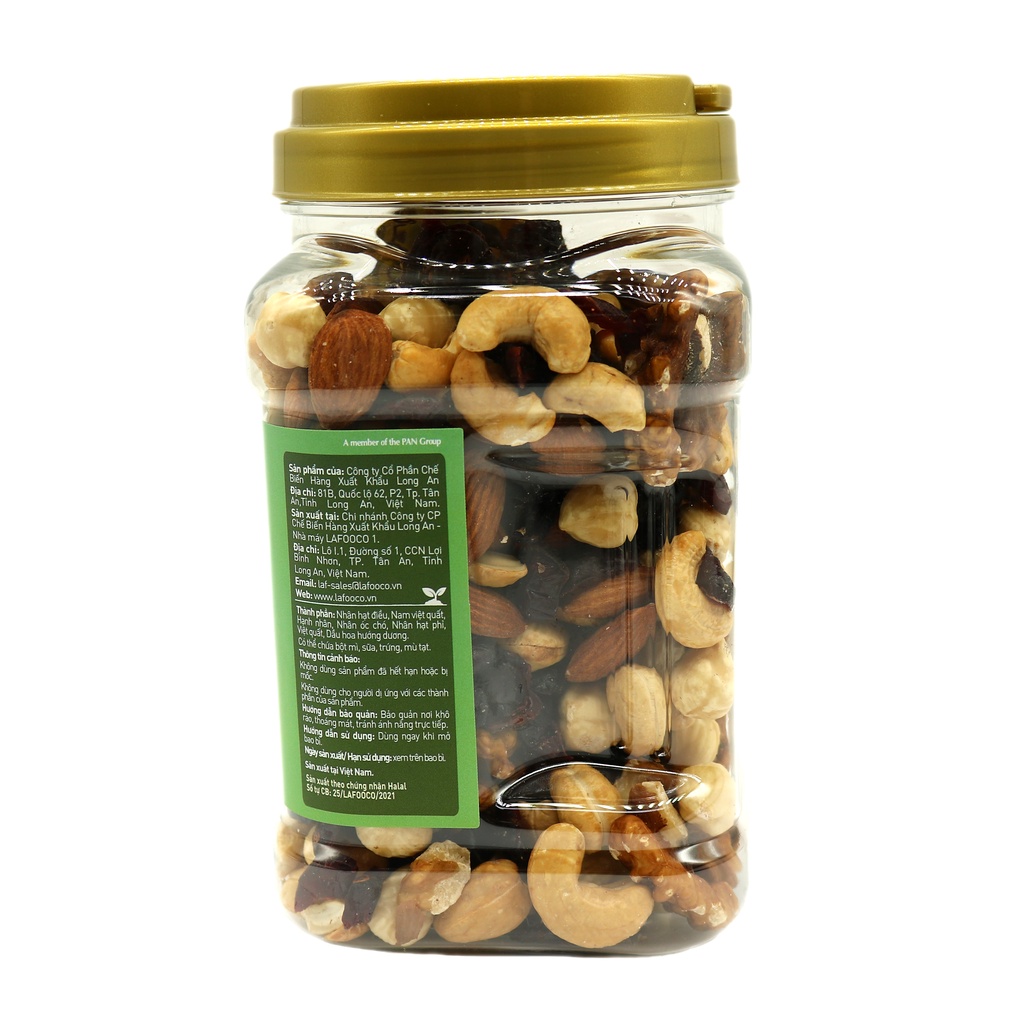 Hạt dinh dưỡng và hoa quả, quả mọng Trail mix 450g/ hủ LAFOOCO