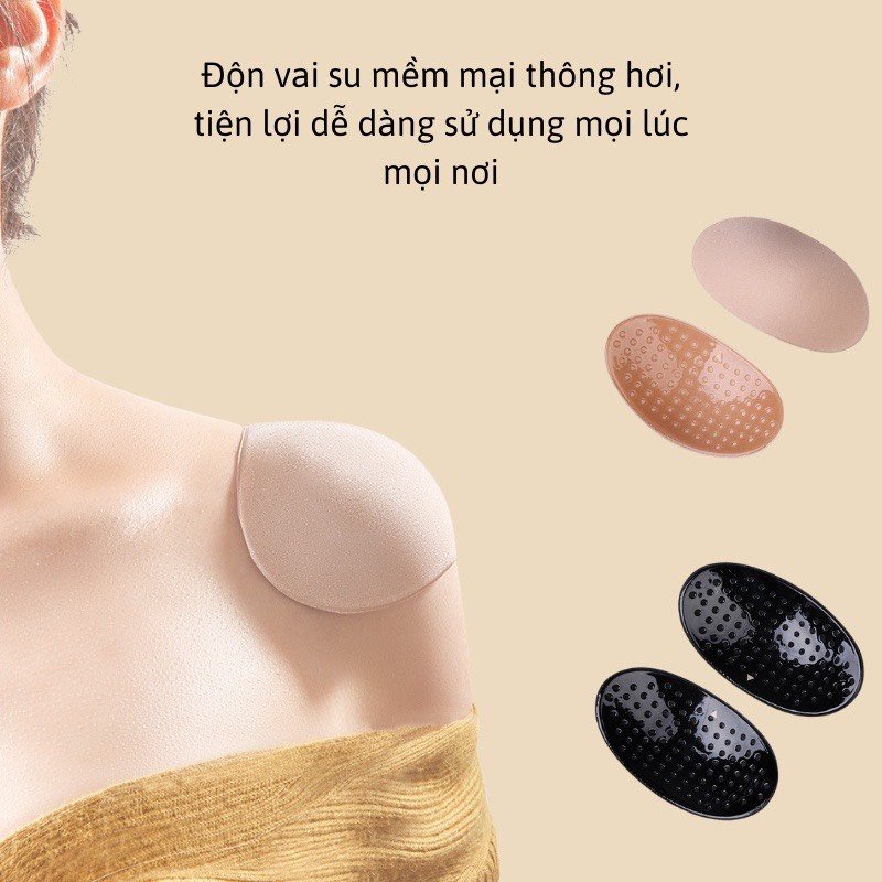 Bộ 2 miếng độn vai bằng silicon thoáng mát  666