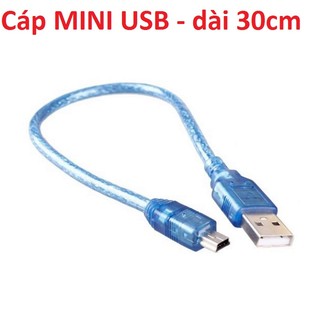 Dây Cáp Sạc Mini USB Dài 30cm chống nhễu dùng cho máy nghe nhạc mp3, mp4, loa phật pháp, loa bluetooth, HUB, tivi box...