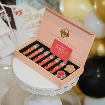 QUÀ TẶNG BẠN NỮ [SET VIP 6 CÂY] Son Kem Lì DOLLY DIAMOND VELVET Không Chì Cao Cấp NEW 2022 + TẶNG 2 DƯỠNG MÔI