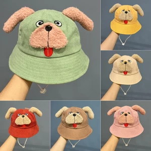Mũ tai bèo-mũ bucket họa tiết CHÚ CHÓ MŨI XÙ phong cách Hàn Quốc thời trang dễ thương cho bé