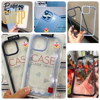 Ốp lưng iphone MEKA lưng trong chống ố viền mầu nhỏ cho iPHONE 11-> 14PM