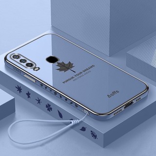 Ốp Điện Thoại Mạ Siêu Mỏng Hình Lá Phong Cho Samsung A10S A10 A20S A21S A20 A30 A12 A31 A50S A30S A32 A52 A72 A51 A71 4G