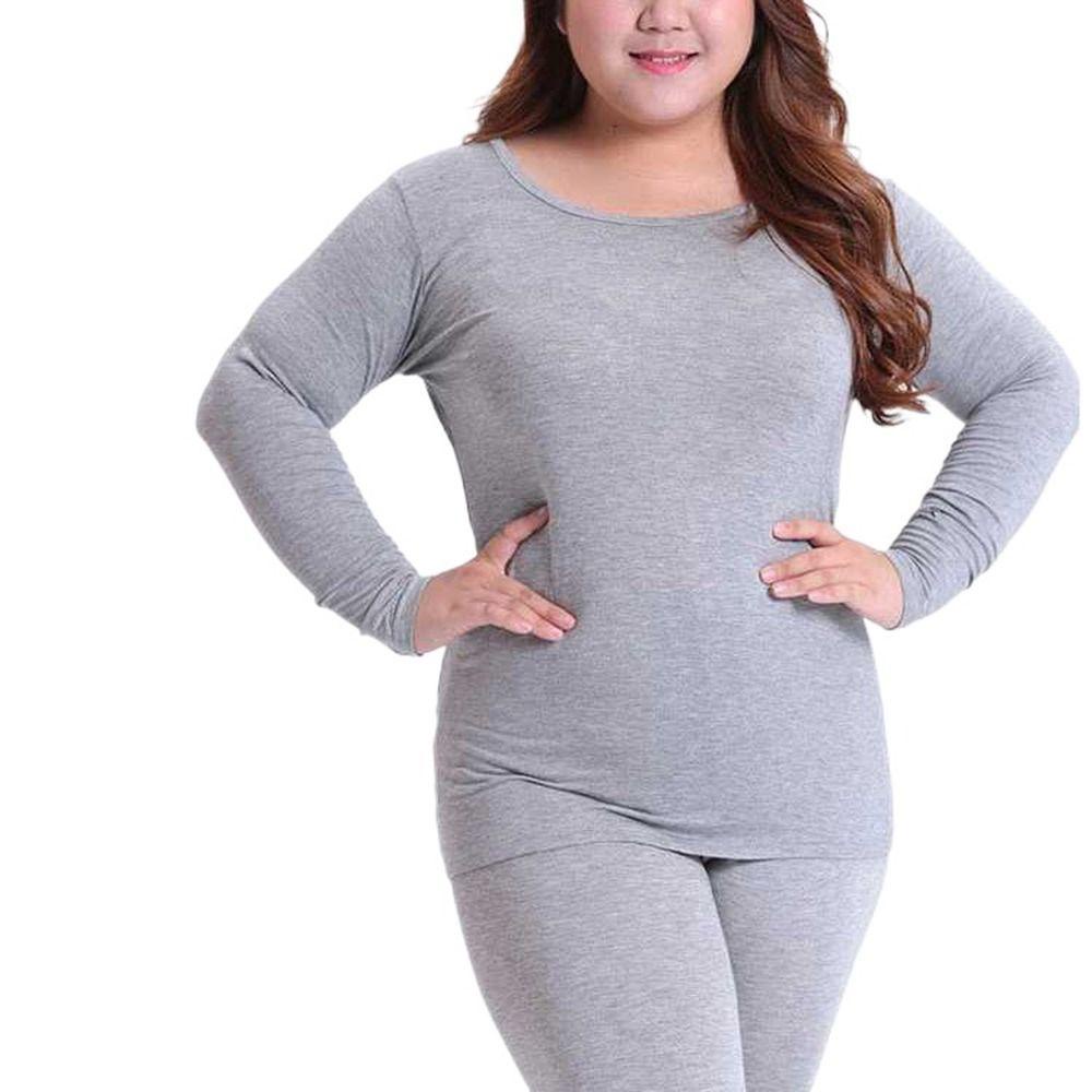 DELMER Quần Lót Giữ Nhiệt Mùa Thu Ấm Áo Cổ Tròn Quần Dài Tay Top Nhiệt Bộ Quần