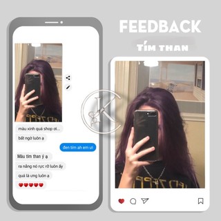 Thuốc Nhuộm Tóc Màu Tím Than - Tím Trà Lên từ mọi nền tóc - 100mg | Khanh.color