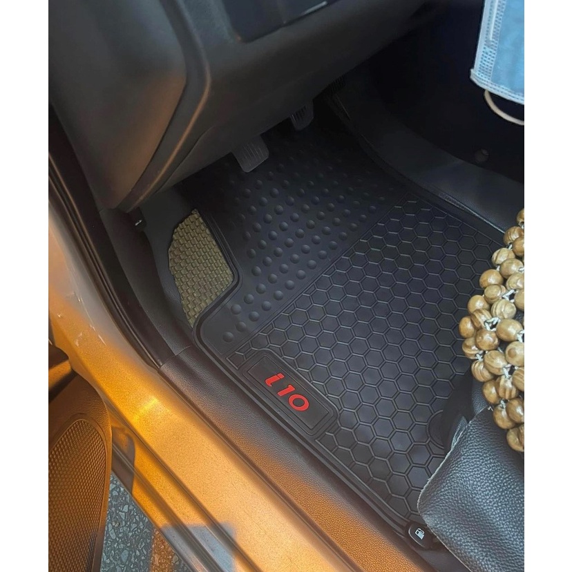 Thảm lót sàn ô tô Hyundai i10 2013-2020 HÀNG THƯỜNG, bộ trải sàn cao su PVC đúc, không mùi dễ dàng vệ sinh giá tốt