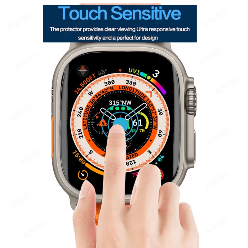 Bảo vệ màn hình Phim mềm bảo vệ toàn diện trong suốt cho Apple Watch 46MM Series 11 10 9 8 7 6 SE 5 4 3 45MM 41MM 40MM 44MM 38MM 42MM cho iWatch Ultra 2 49MM Không có kính