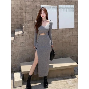 Set thiết kế hotgirl sexy tôn dáng /set đi tiệc,set bộ kiểu tay dài
