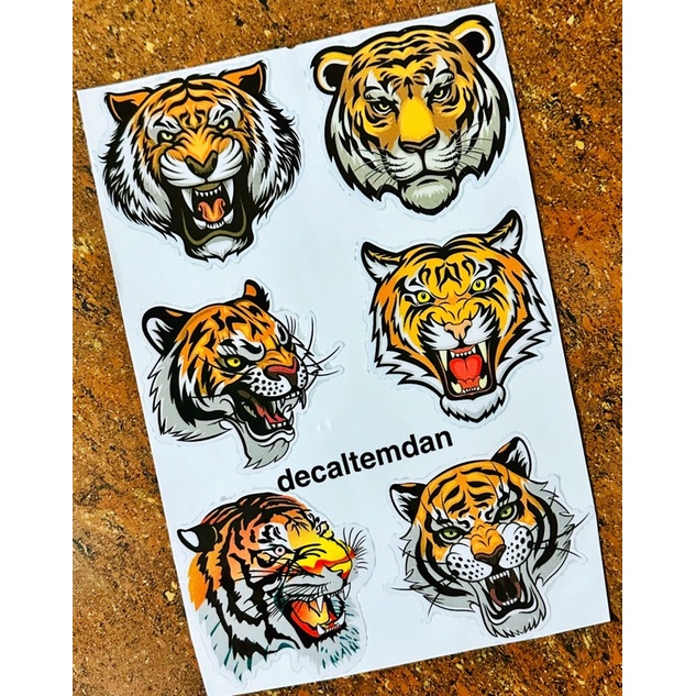 DDXM - V11BN - NGUYÊN TỜ DECAL TEM NỔl HÌNH CON HỔ ( CỌP ) ĐỦ MÀU ...