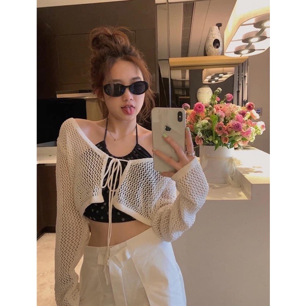 Áo khoát lưới mỏng hottrend/ áo khoát len lưới /áo khoát ngoài nhẹ nhàng thời trang