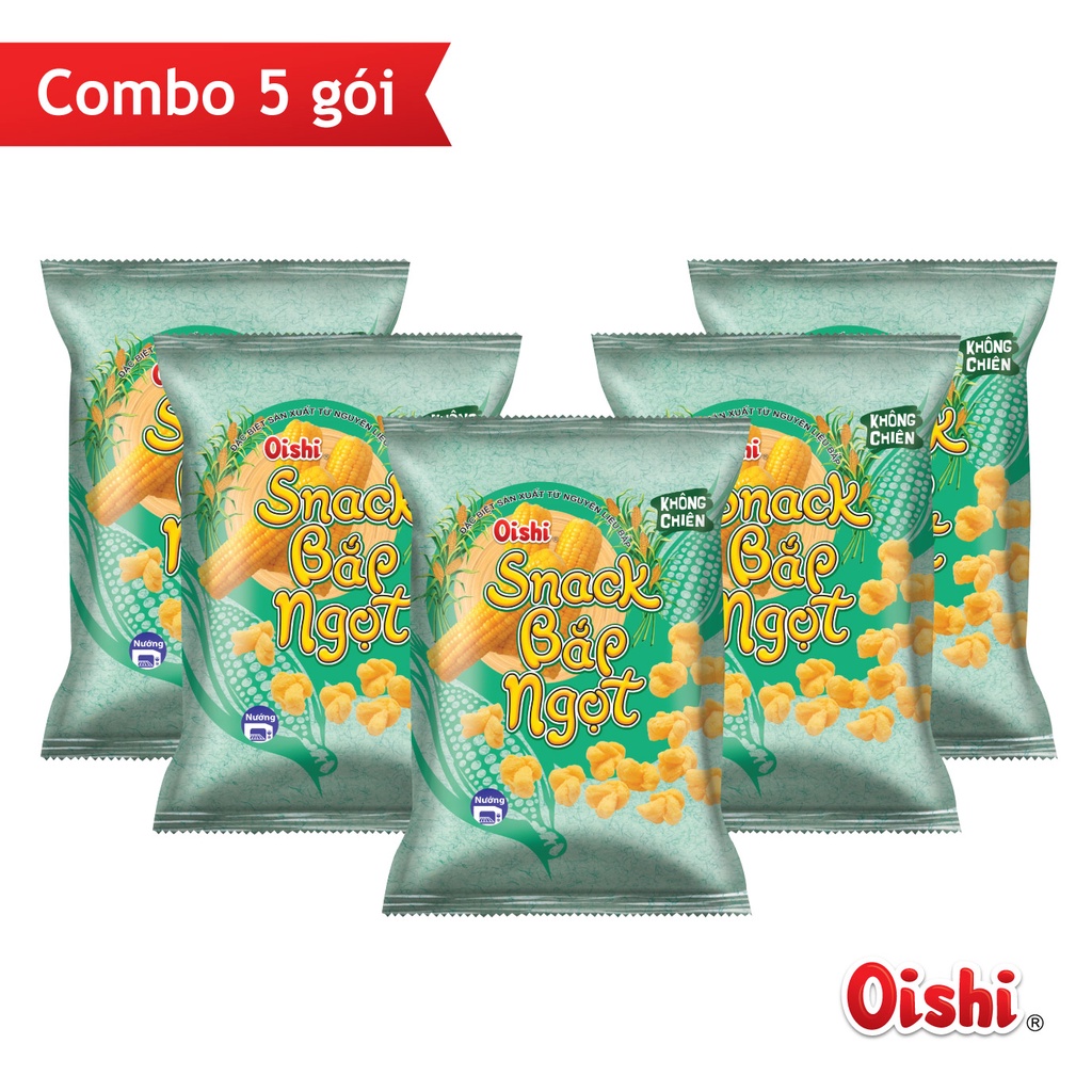 Combo 5 gói Oishi Snack Bắp Ngọt (68g/ gói) | Shopee Việt Nam