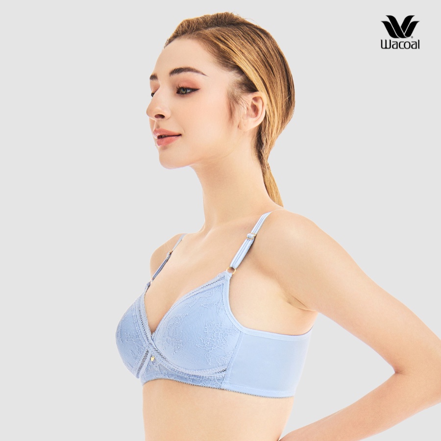 Áo lót Wacoal Lecien I22SFB197 không gọng, form thoải mái, cup 3/4, ren, dây liền - 22SFB197