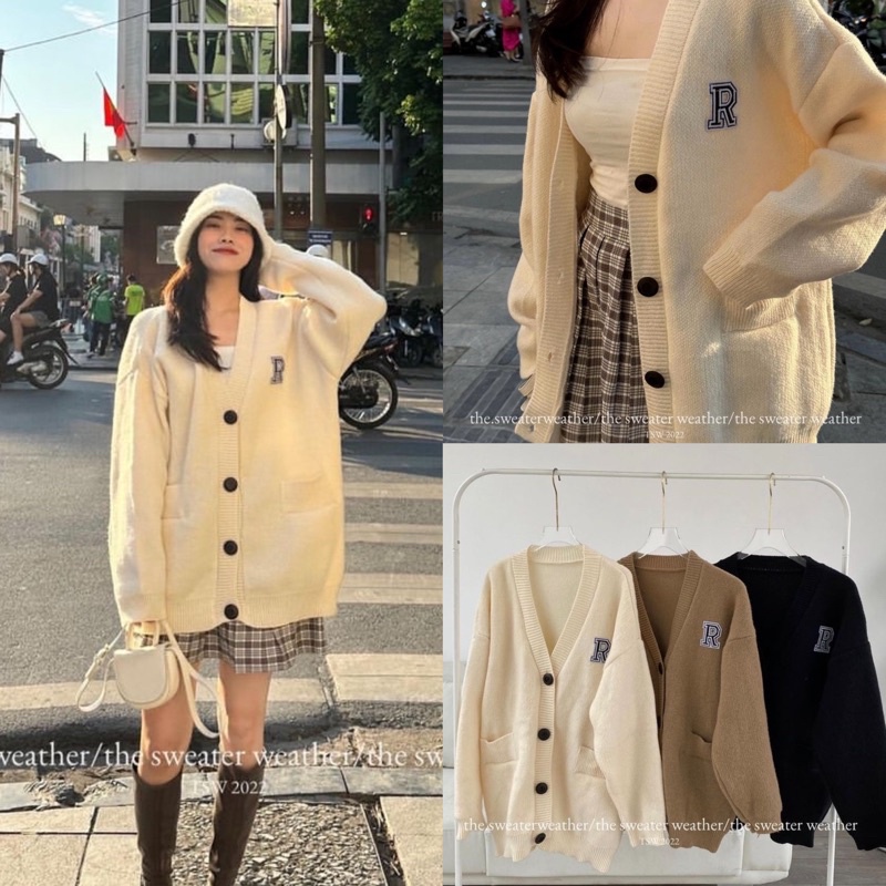 Áo khoác len form vừa chữ R phong cách ulzzang mã AoCDGchuR563_P7 ...