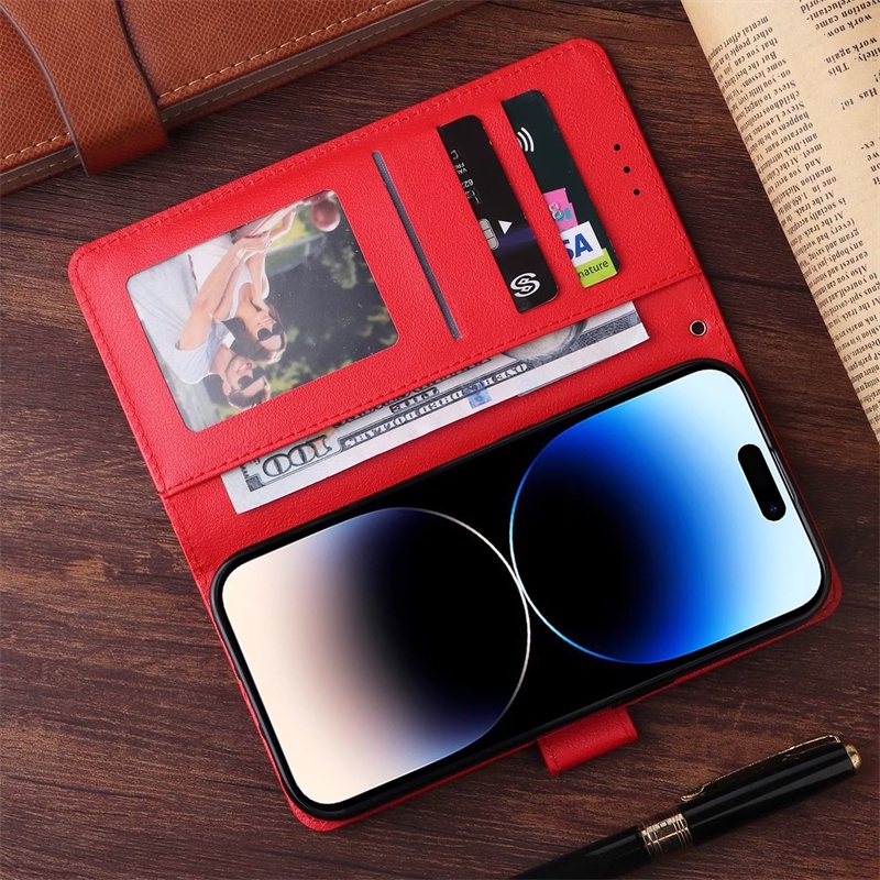 Dành Cho Iphone 11 13 Mini Pro Max Flip Leather Case Business Stand Khe Cắm Thẻ Dây Đeo