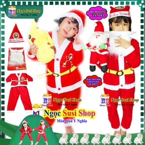 BỘ ĐỒ ÔNG GIÀ NOEL CHO BÉ TỪ 1 - 11 Tuổi ĐỒ HÓA TRANG ÔNG GIÀ NOEL - CHẤT LIỆU VẢI NỈ [ BÁN LẺ GIÁ SỈ]