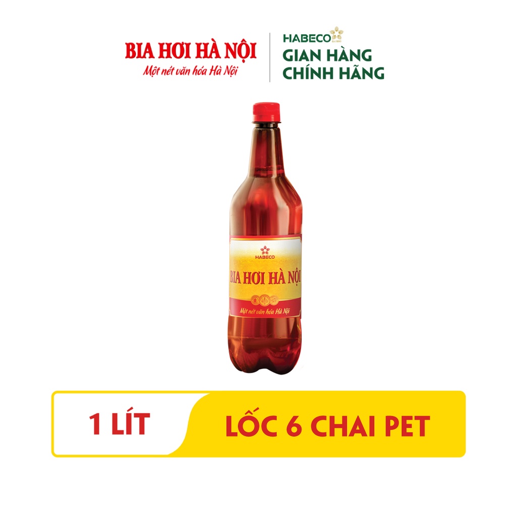 Ảnh HỎA TỐC HÀ NỘI - Lốc 6 chai Bia Hơi Hà Nội - HABECO (1 lít/ chai) 2