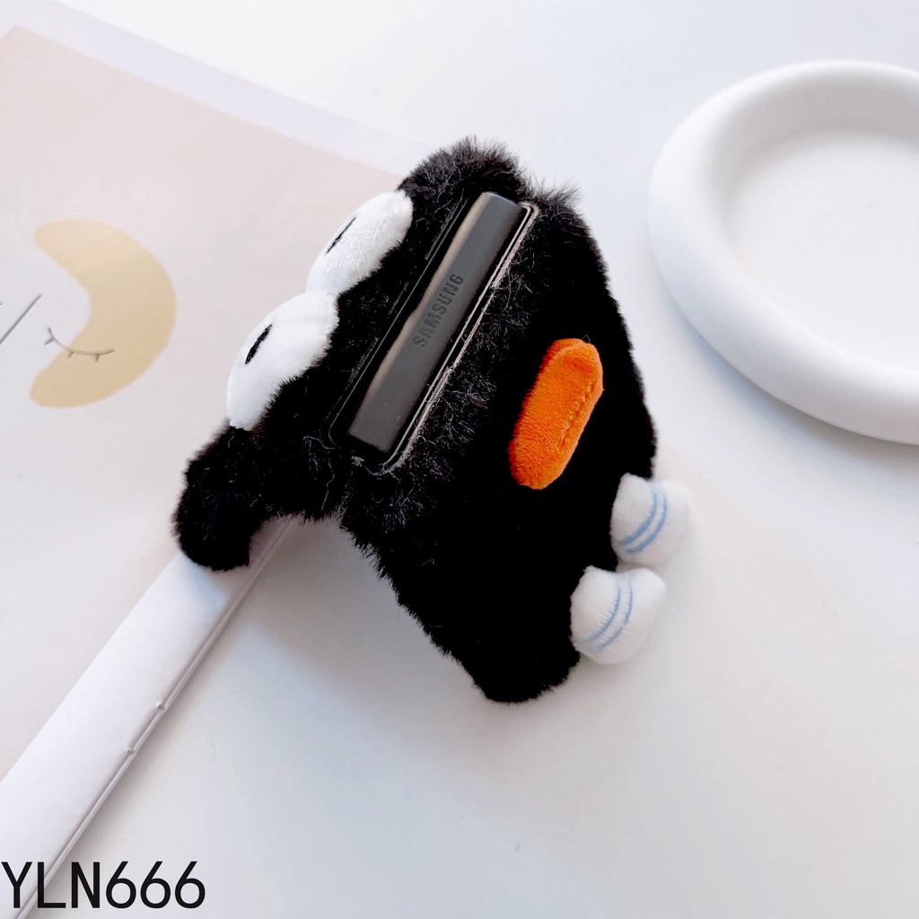 Thời Trang 3D Hoạt Hình Dễ Thương Lông Tơ Ốp Lưng Điện Thoại Samsung Galaxy Z Flip 3 5G Cover Dễ Thương Sang Trọng Mờ Ấm Áp Trường Hợp Cho ZFlip4 5G Vỏ Điện Thoại Sang Trọng Bảo Vệ