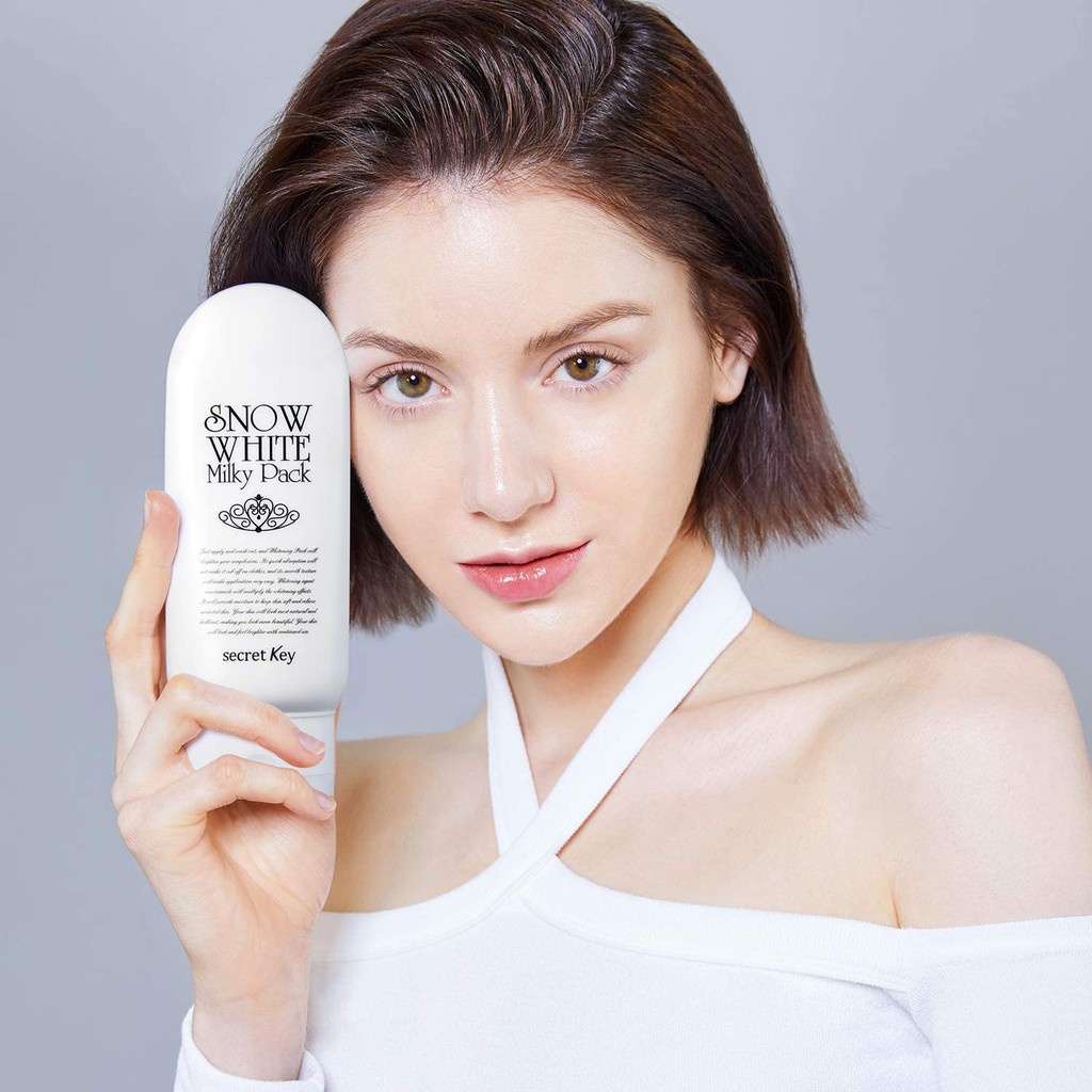 Kem ủ trắng toàn thân Secret Key Snow White Milky Pack 200g