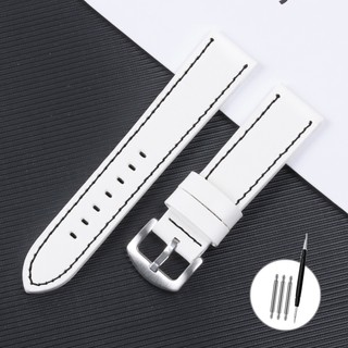 Dây Đeo Bằng Da Có Khóa Bằng Thép Không Gỉ 18mm 20mm 22mm 24mm