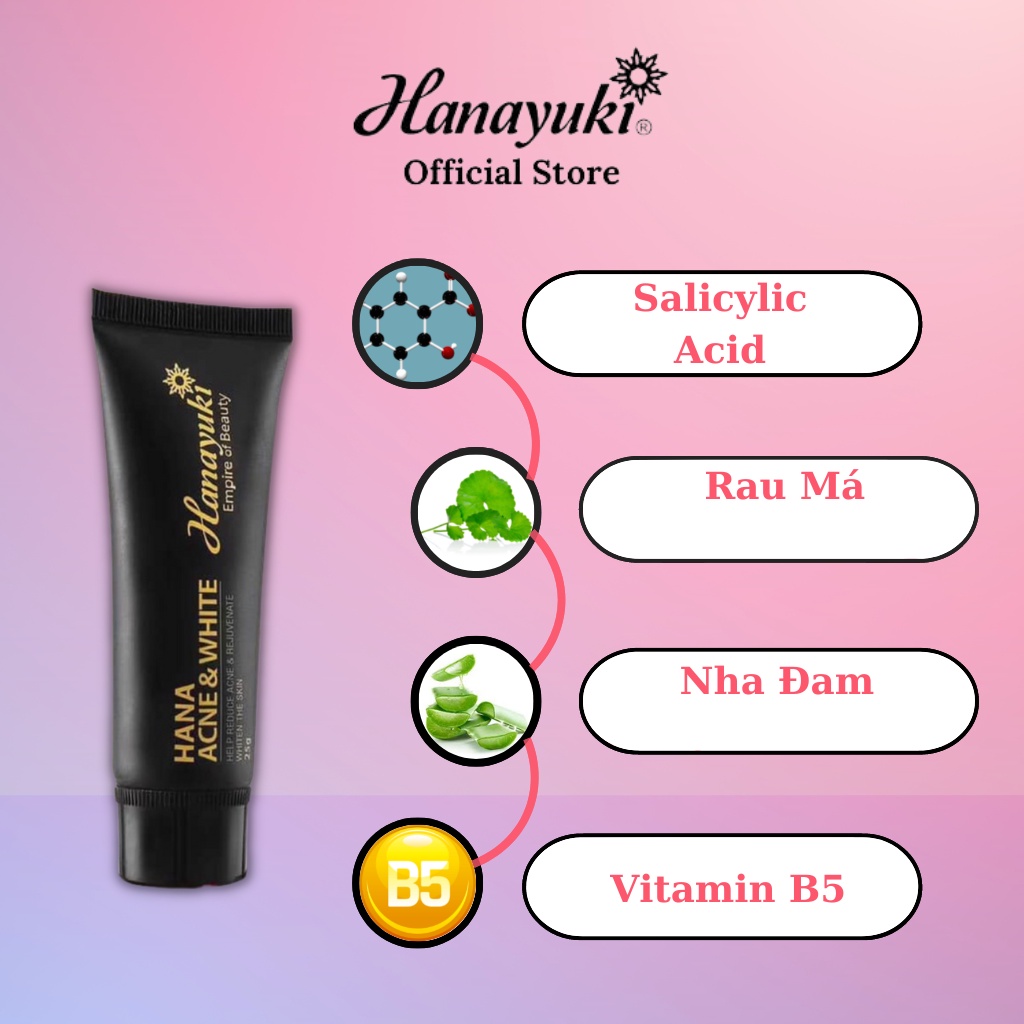 Ảnh Kem Dưỡng Giảm Mụn, Ngăn Ngừa Vết Thâm Và Ngăn Mụn Tái Phát, Kem Hanayuki Dưỡng Da Giảm Mụn Chính Hãng 1