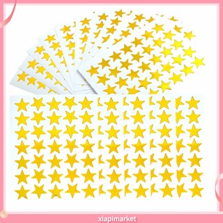 Set 10 Tờ Sticker Hình Ngôi Sao Năm Cánh Xinh Xắn Dùng Trang Trí